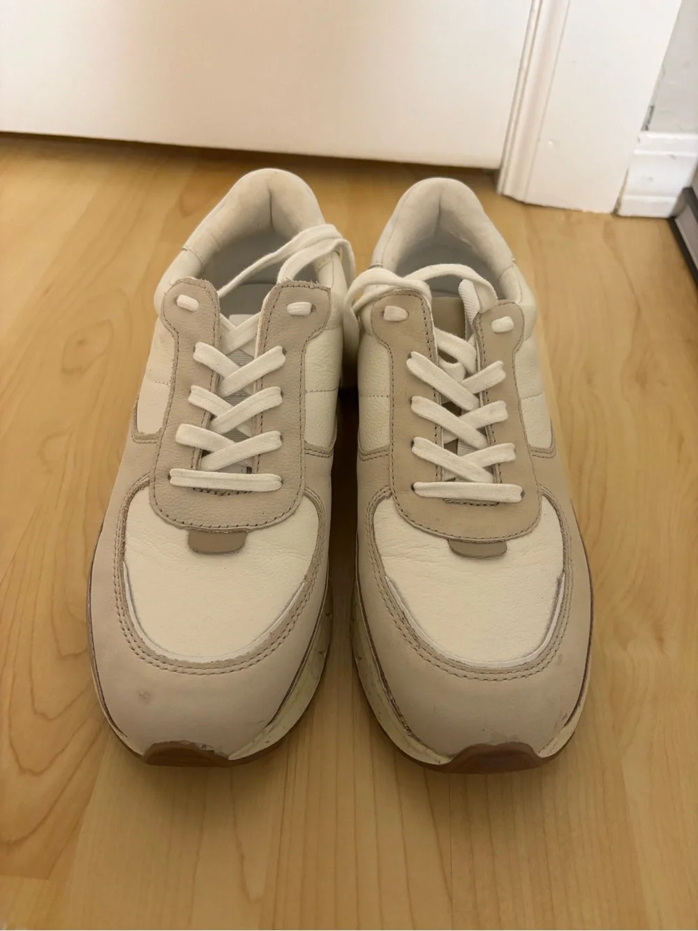 Madewell Beige and White Women’s Sneakers